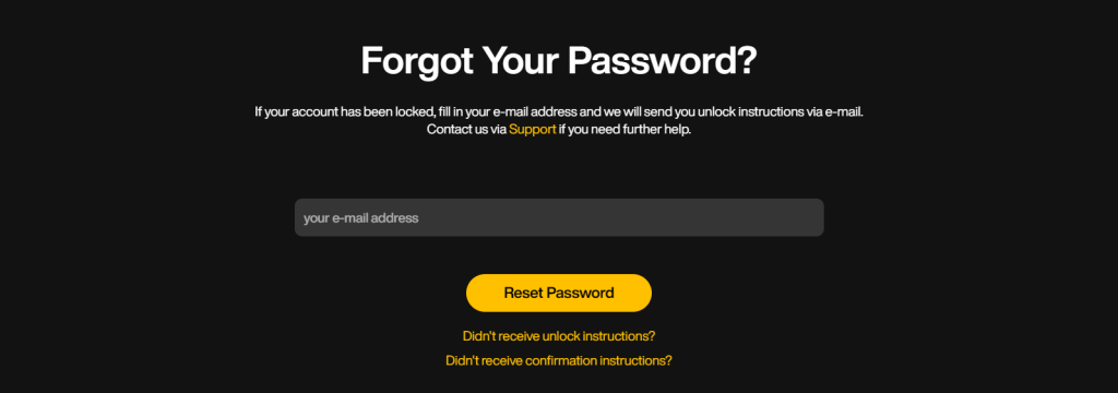 justcasino forgot your password form 